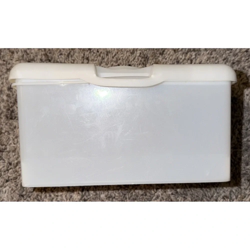 Huggies‎ Baby Wipes EMPTY Container White With Pop Up Top